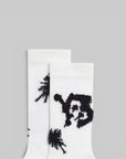 X CHITO Graphic Crew Socks - White