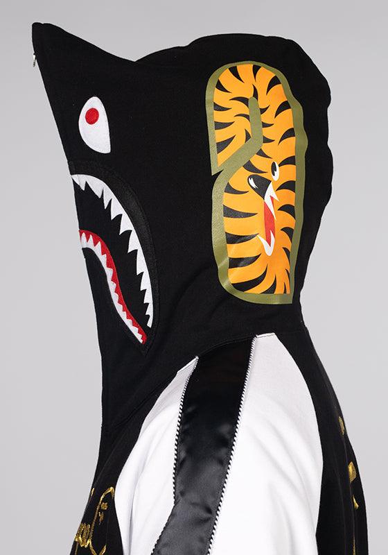 Souvenir Shark Zip Hoodie - Black - LOADED