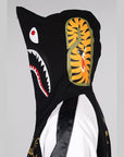 Souvenir Shark Zip Hoodie - Black - LOADED