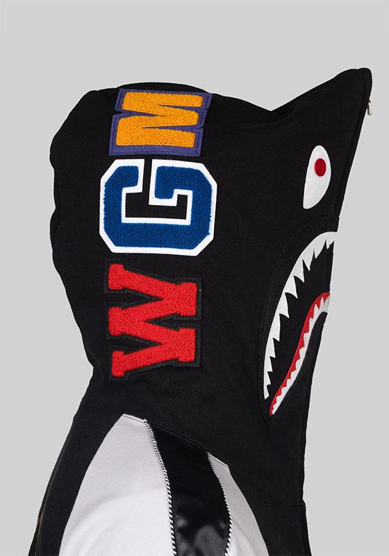 Souvenir Shark Zip Hoodie - Black - LOADED
