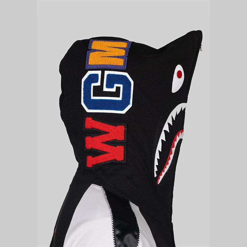 Souvenir Shark Zip Hoodie - Black - LOADED