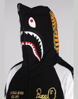 Souvenir Shark Zip Hoodie - Black - LOADED