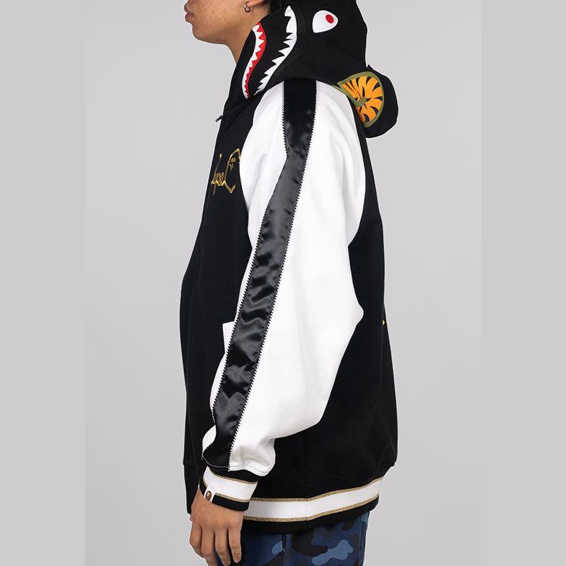 Souvenir Shark Zip Hoodie - Black - LOADED