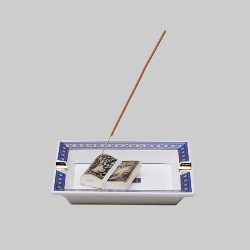 Square Incense Tray - Navy - LOADED