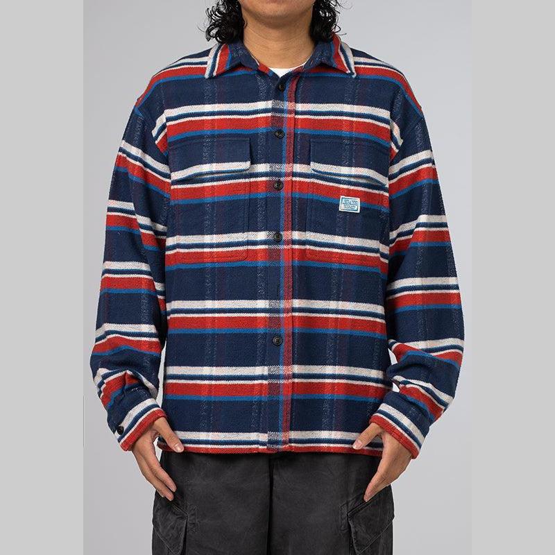 Stripe Flannel Shirt - Navy - LOADED