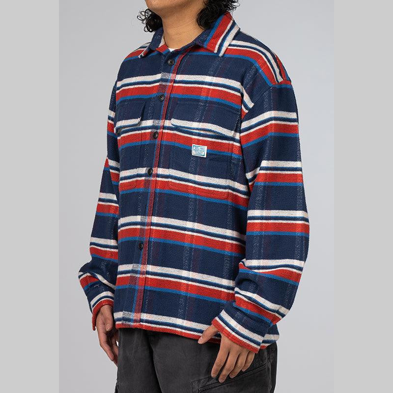 Stripe Flannel Shirt - Navy - LOADED