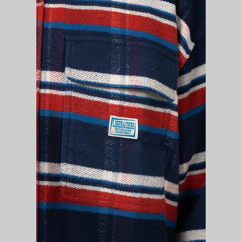 Stripe Flannel Shirt - Navy - LOADED