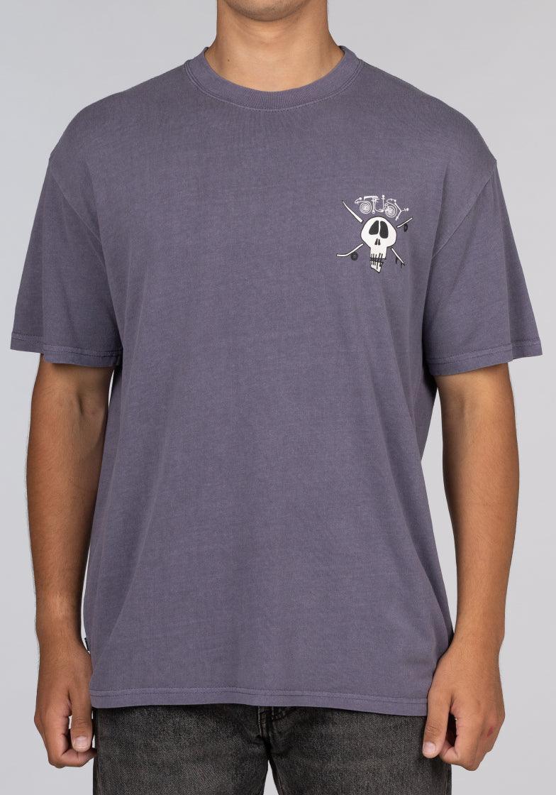 Surf Skate Skull 50/50 T-Shirt - Pigment Grape - LOADED