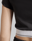 Tape Waistband Rib T-Shirt - Black - LOADED