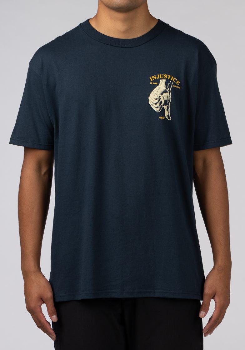 Thumbs Down T-Shirt - Navy - LOADED