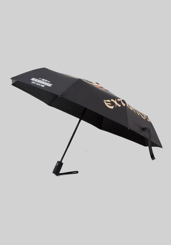 Tigerprint Folding Umbrella - Black - LOADED