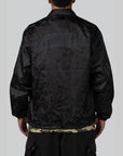 Tonal Solid Camo Coach Jacket - Black - LOADED