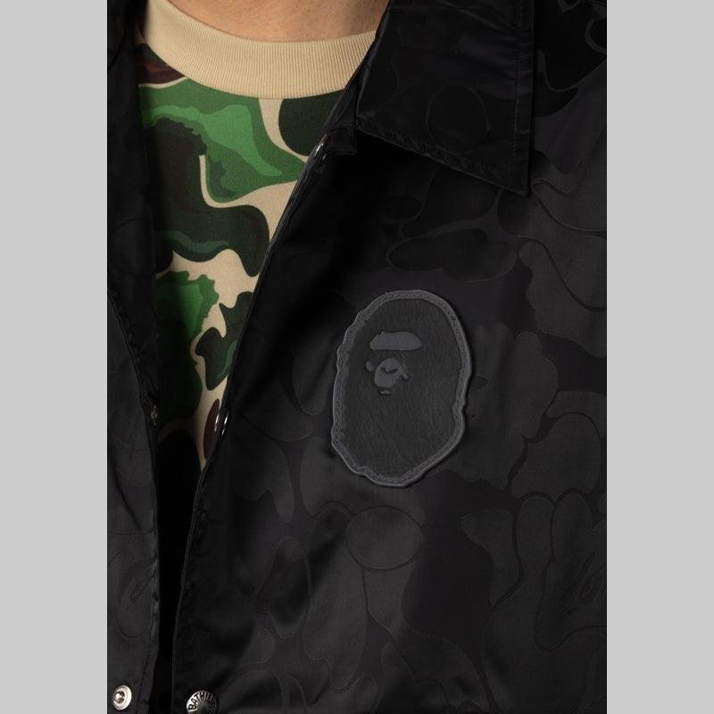 Tonal Solid Camo Coach Jacket - Black - LOADED