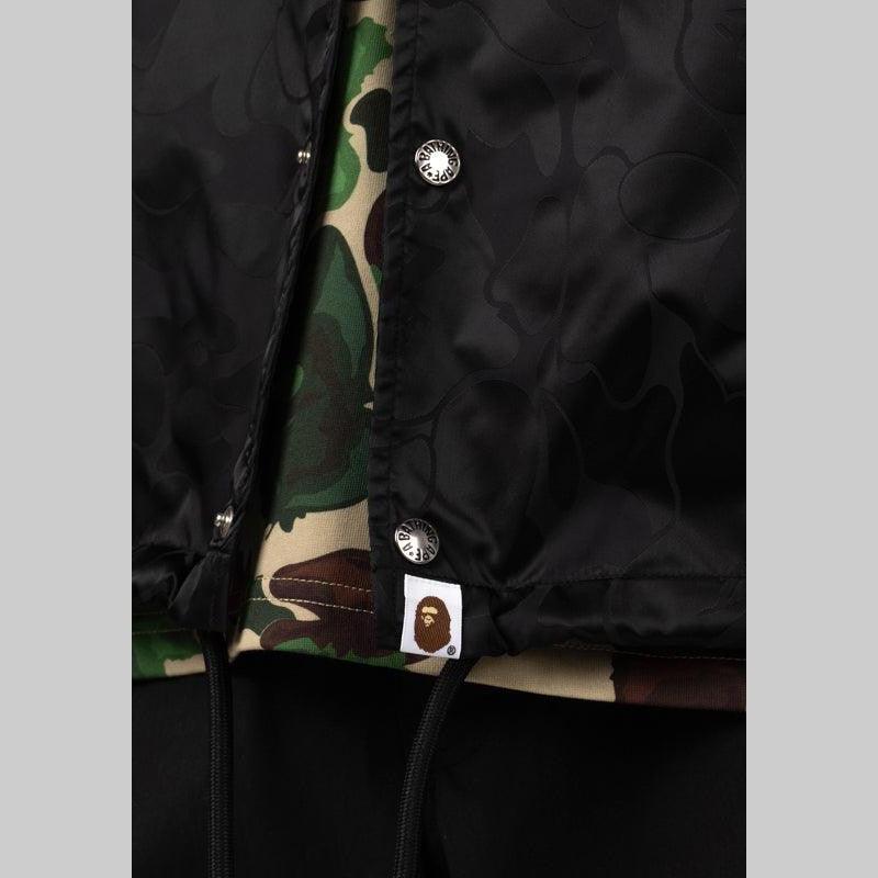 Tonal Solid Camo Coach Jacket - Black - LOADED