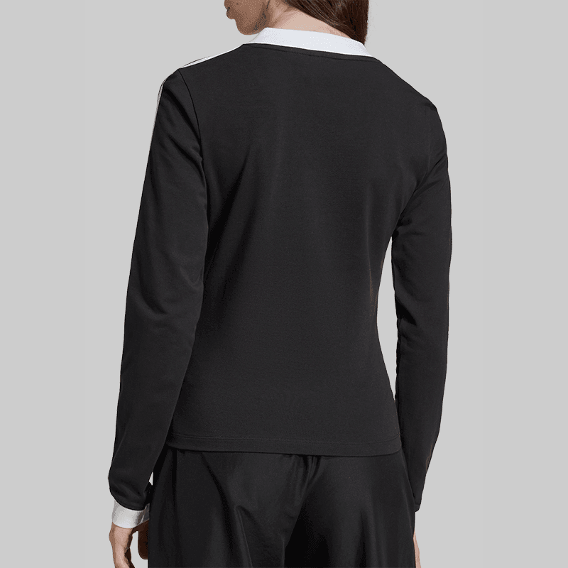 V-Neck Long Sleeve - Black - LOADED