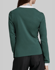 V-Neck Long Sleeve - Mint Green - LOADED