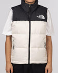 W 1996 Retro Nuptse Vest - Gardenia White/TNF Black - LOADED