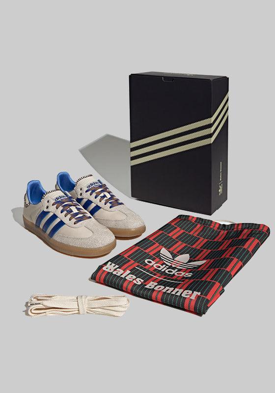 Wales Bonner Nylon Samba - Wonder Clay White/Blue - LOADED