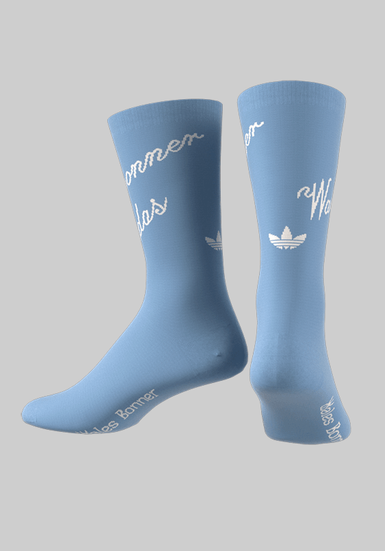 Wales Bonner Short Socks - Ash Blue - LOADED