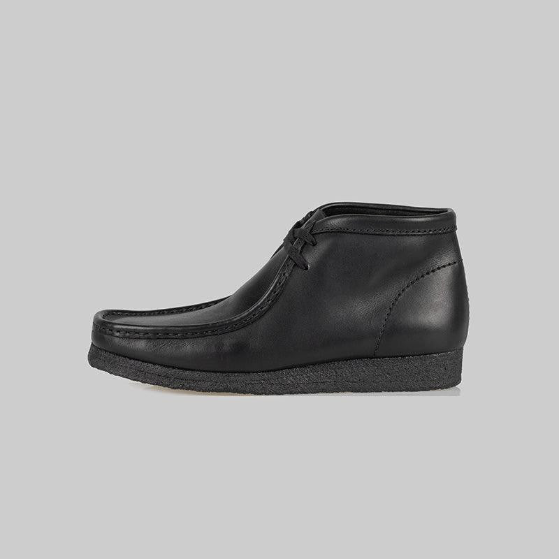 Wallabee Boot - Black Leather - LOADED