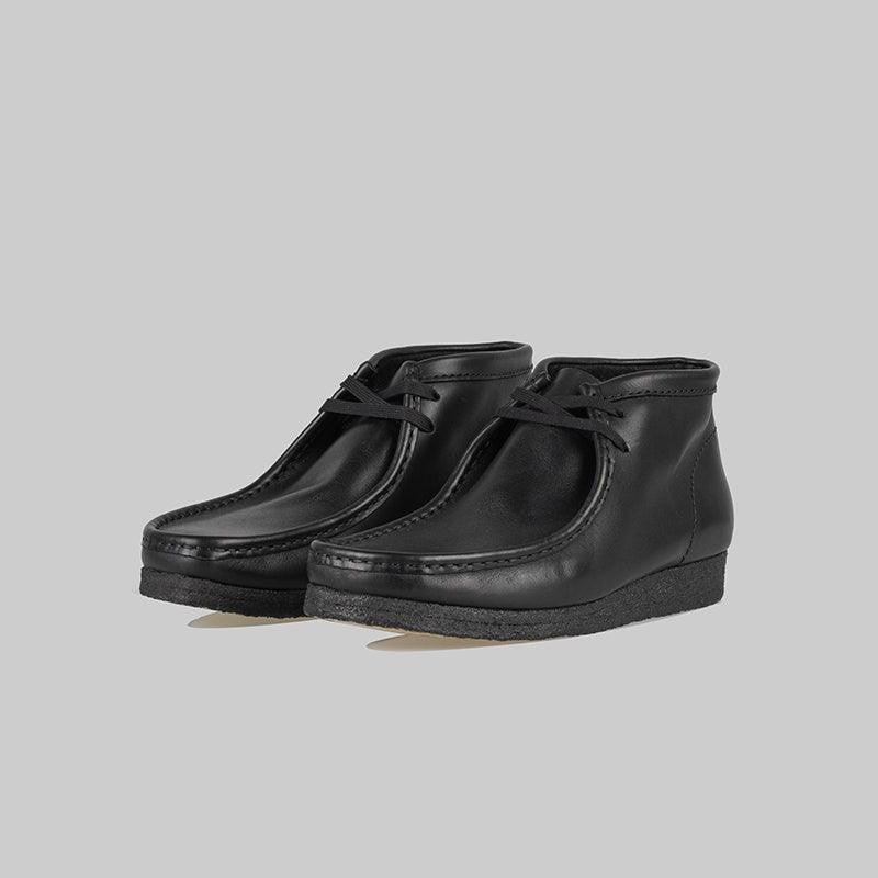 Wallabee Boot - Black Leather - LOADED