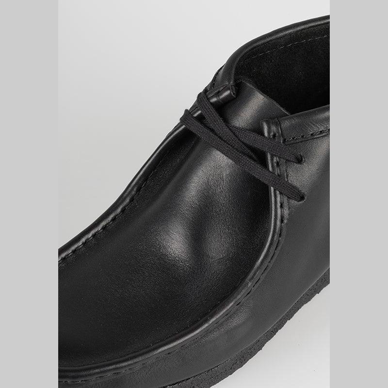 Wallabee Boot - Black Leather - LOADED