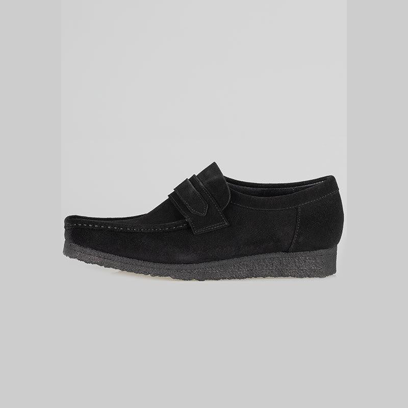 Wallabee Loafer - Black Suede - LOADED