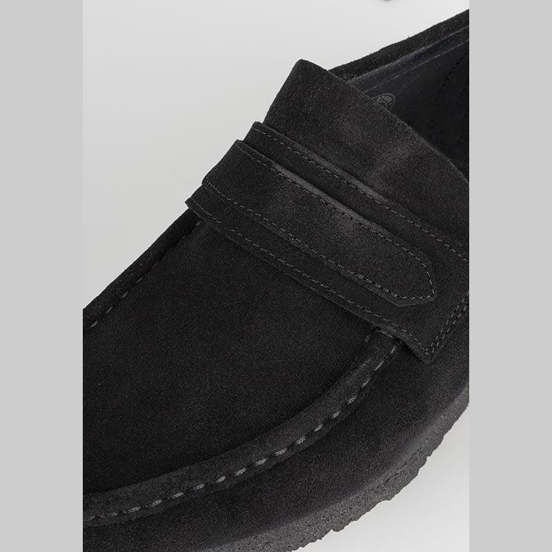 Wallabee Loafer - Black Suede - LOADED