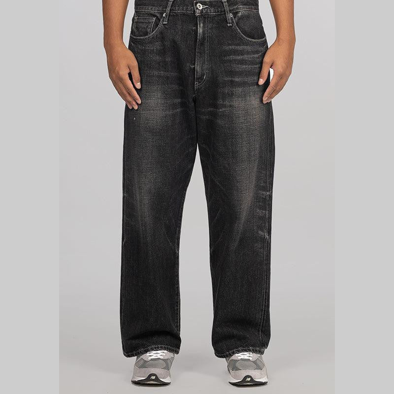 Washed Denim DP Wide Pant - Black - LOADED