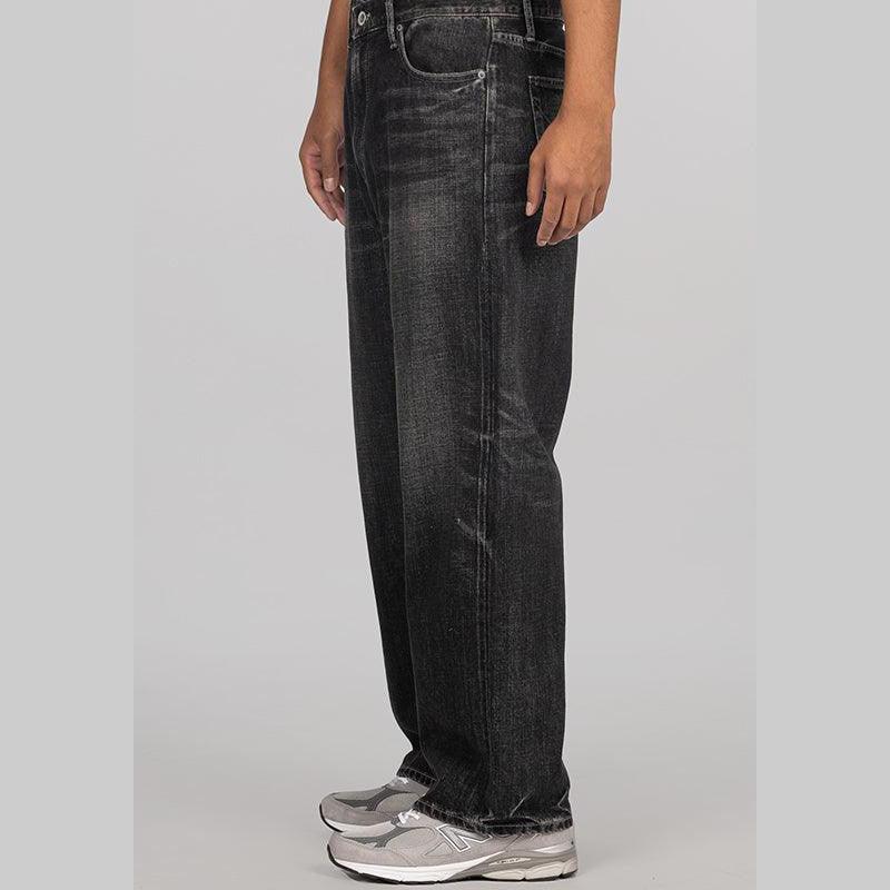 Washed Denim DP Wide Pant - Black - LOADED