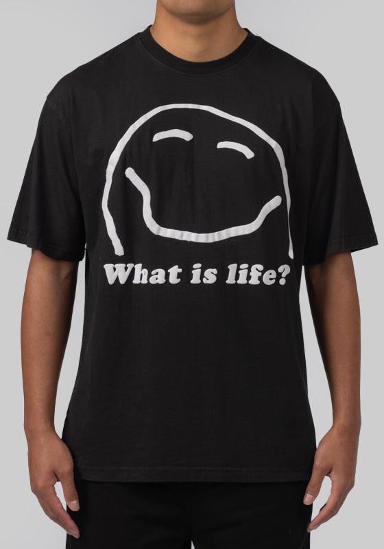 What Is Life T-Shirt - Washed Black - LOADED
