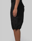 Wide Cargo Short - Black - LOADED