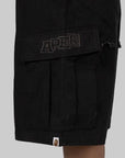 Wide Cargo Short - Black - LOADED