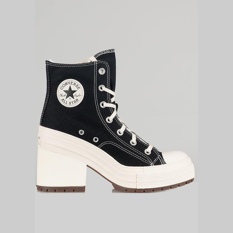 Women's Chuck 70 De Luxe Heel Hi - Black/Egret - LOADED